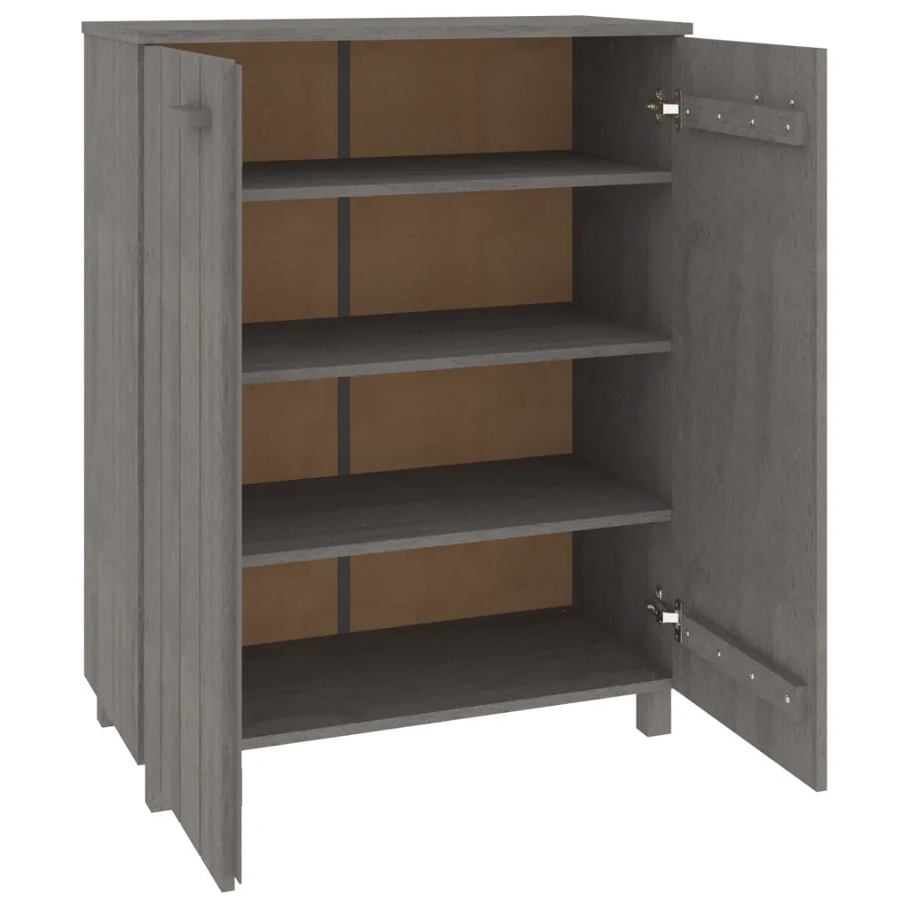 Scarpiera-Scaffale per scarpe HAMAR Grigio Chiaro 85x40x108 cm in Legno di Pino