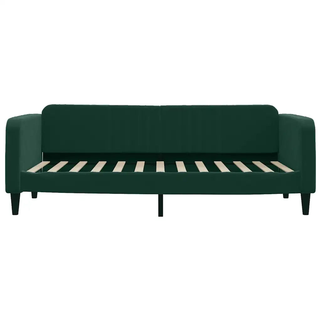 Divano Letto Estraibile Cassetti Verde Scuro 90x200cm Velluto 3197113