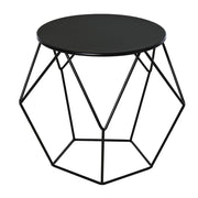 EasyComfort Tavolino da Caffè Salotto Design Nordico Minimalista Geometrico Ampio Piano, Acciaio, 54x54x44cm