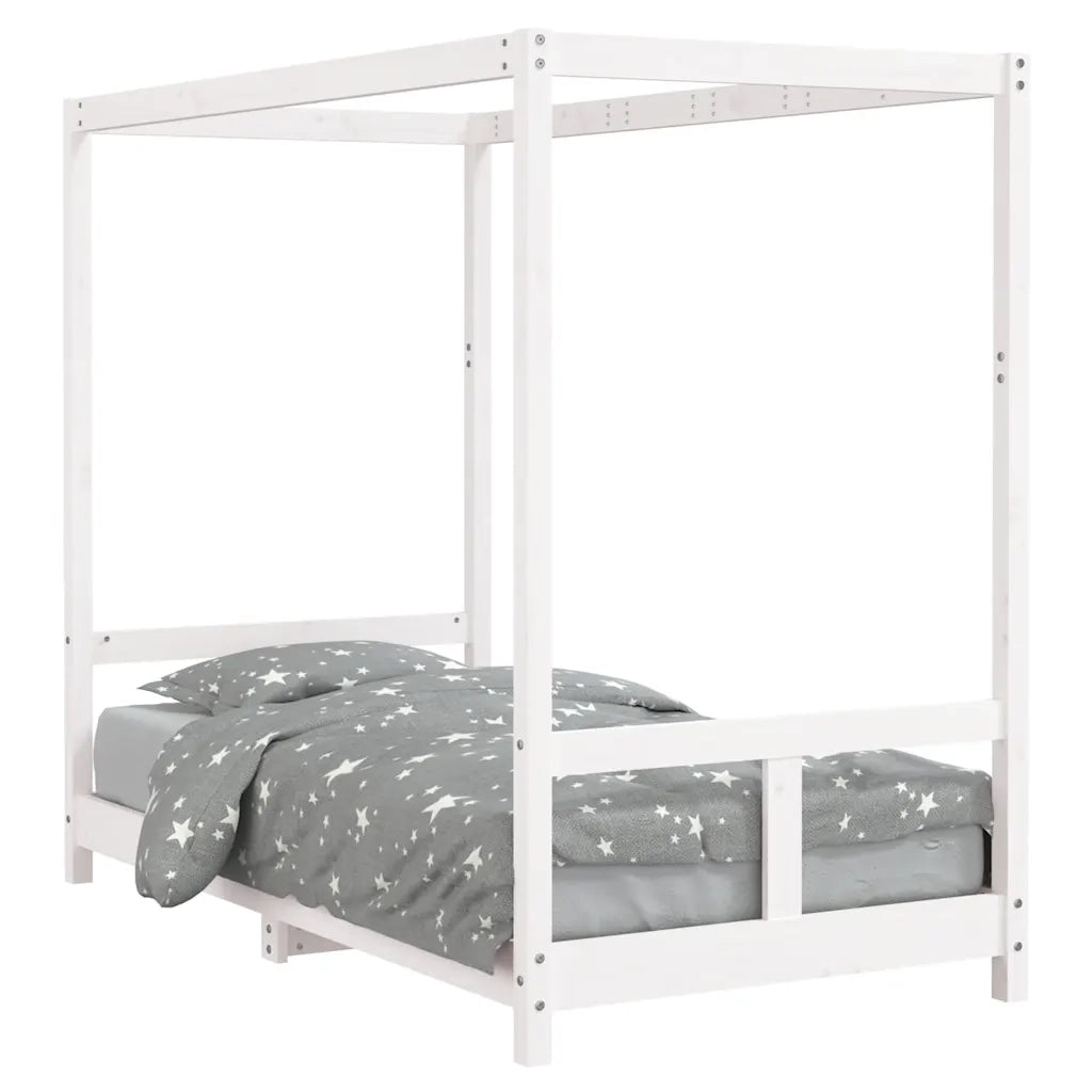 Giroletto per Bambini | Letto Infantile | Lettino Bianco 80x160cm in Legno Massello di Pino