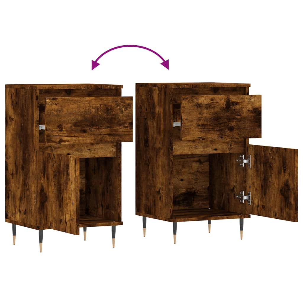 Buffet credenza cassettiera armadio mobile contenitore organizer per cucina soggiorno salotti set da 2 40 x 35 x 70 cm legno ingegnerizzato marrone 02_0036729