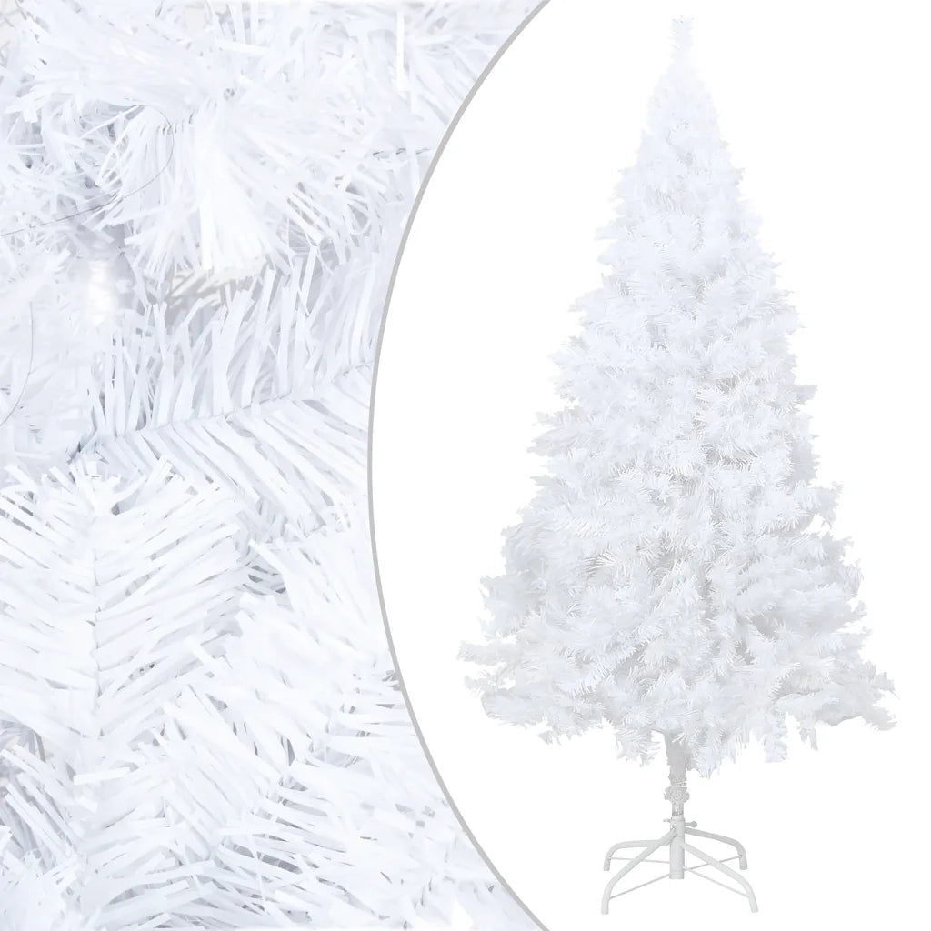 Albero di Natale Preilluminato con Palline Bianco 150 cm PVC 3077626