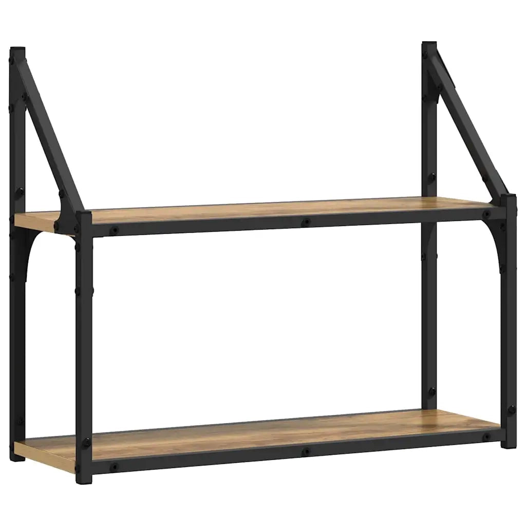 Scaffale da parete rovere artigianale 60 x 21 x 51 cm 883514