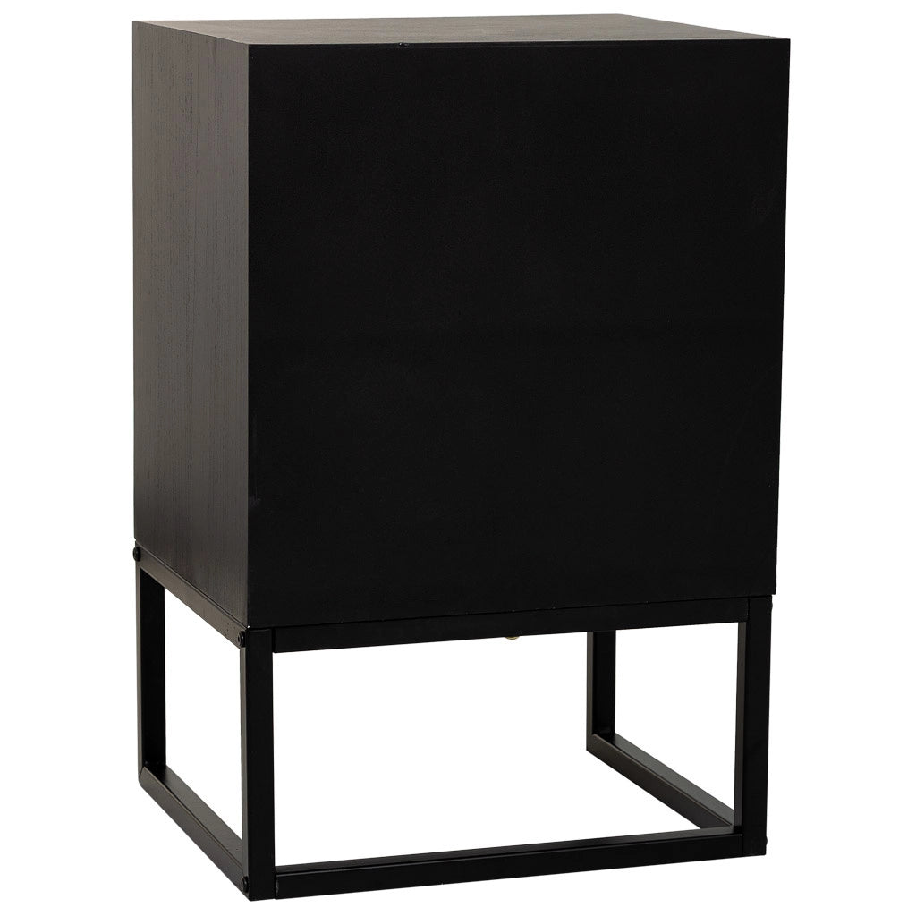 Comodino 1 anta in legno e metallo 40x35x61h cm