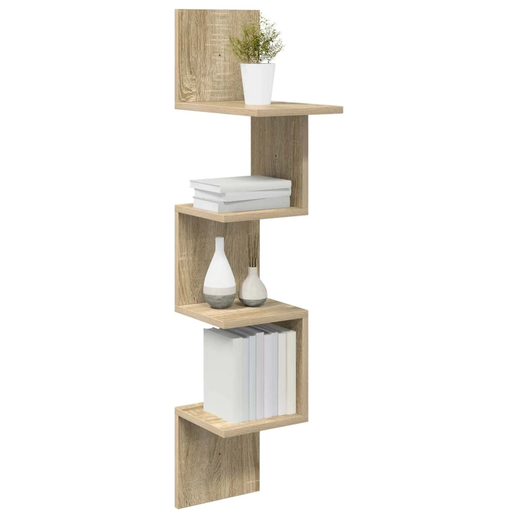 Scaffale da parete A parete Marrone 32 x 21 x 107 cm 8012134