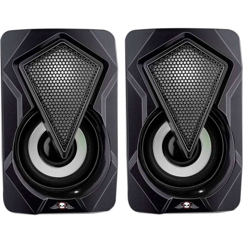 Set 2 Casse Speacker Gaming Pc con Luce LED RGB Connessione USB Bluetooth/Aux