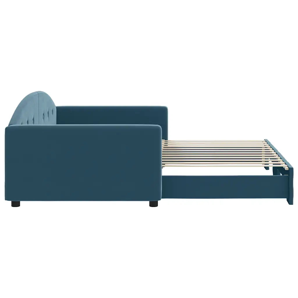 Divano Letto con Letto Estraibile-Sofa Letto-Daybed Blu 100x200 cm in Velluto 284810