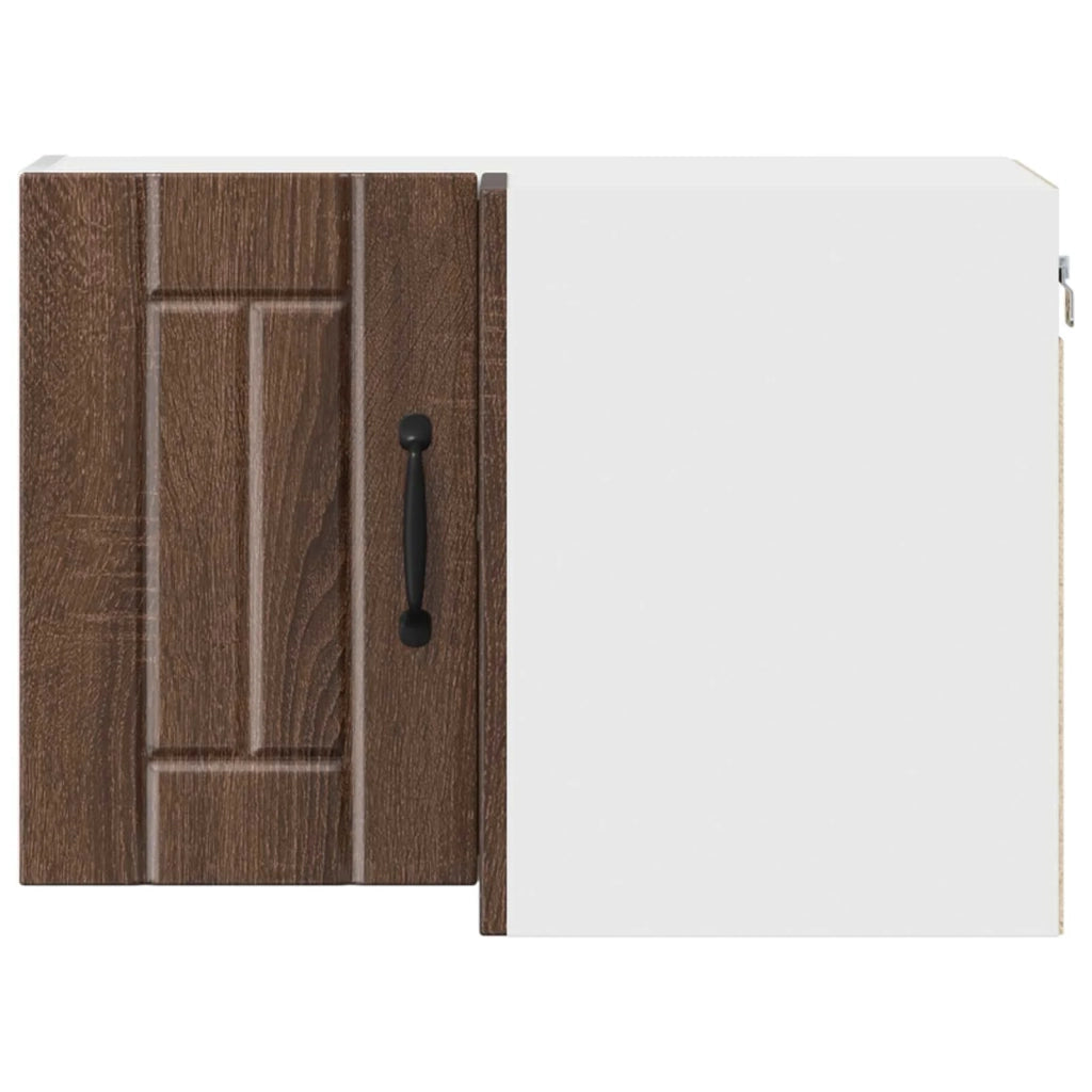 Pensile da cucina | Mobile angolare per parete LUCCA Rovere Marrone 57 x 57 x 40 cm