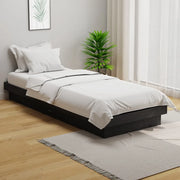 Giroletto-Struttura Letto in Legno Massello Grigio 75x190 cm Small Single 465916