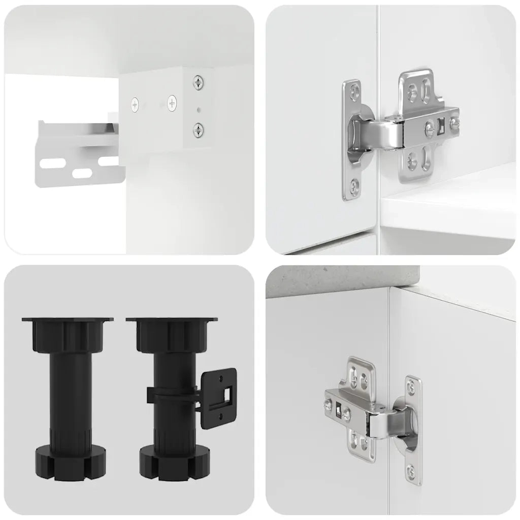 Set Mobili da Cucina 7 pz Lucca Grigio Cemento in Truciolato 3314775