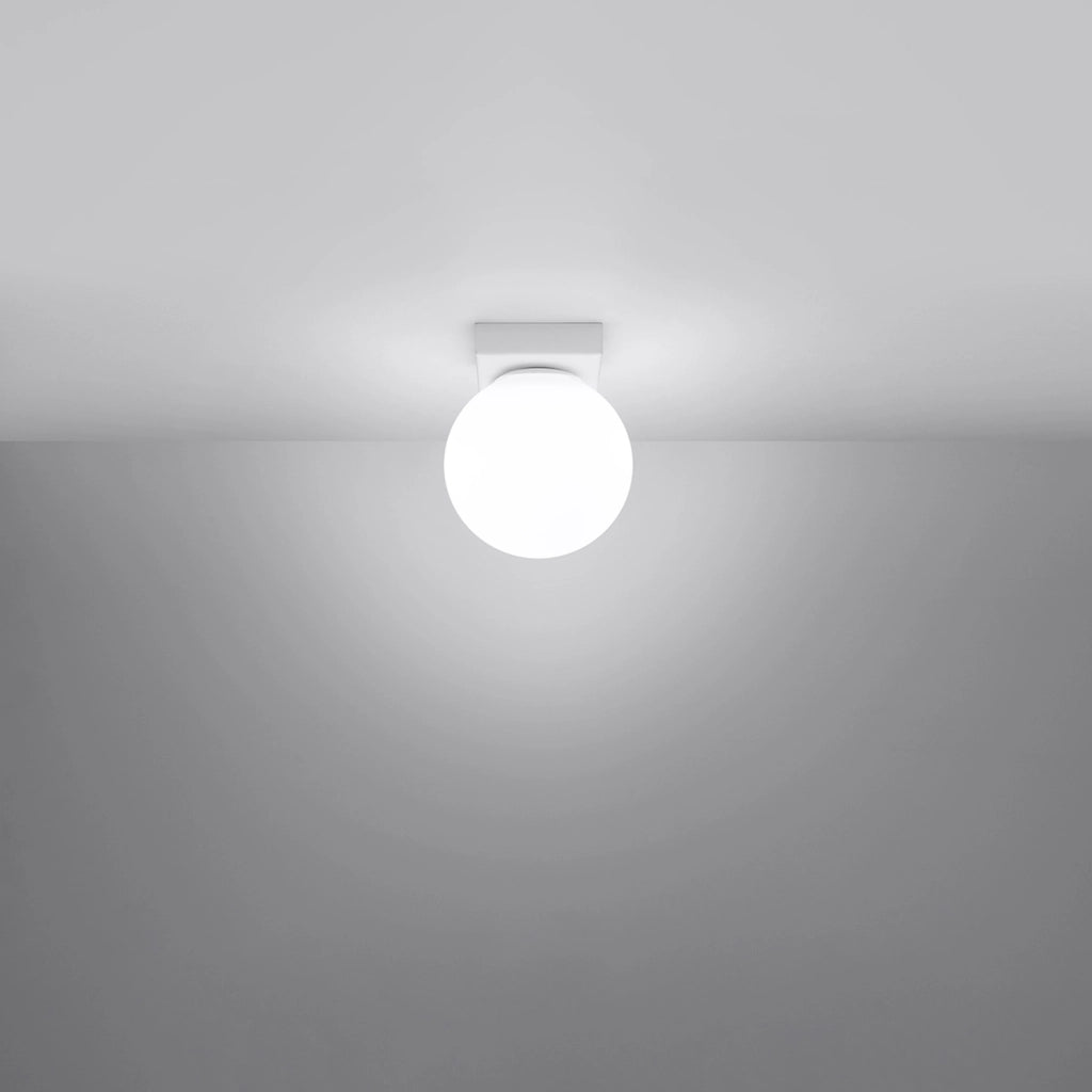Plafoniera Pure Lume SOLEDA sfera vetro bianco opaco G9