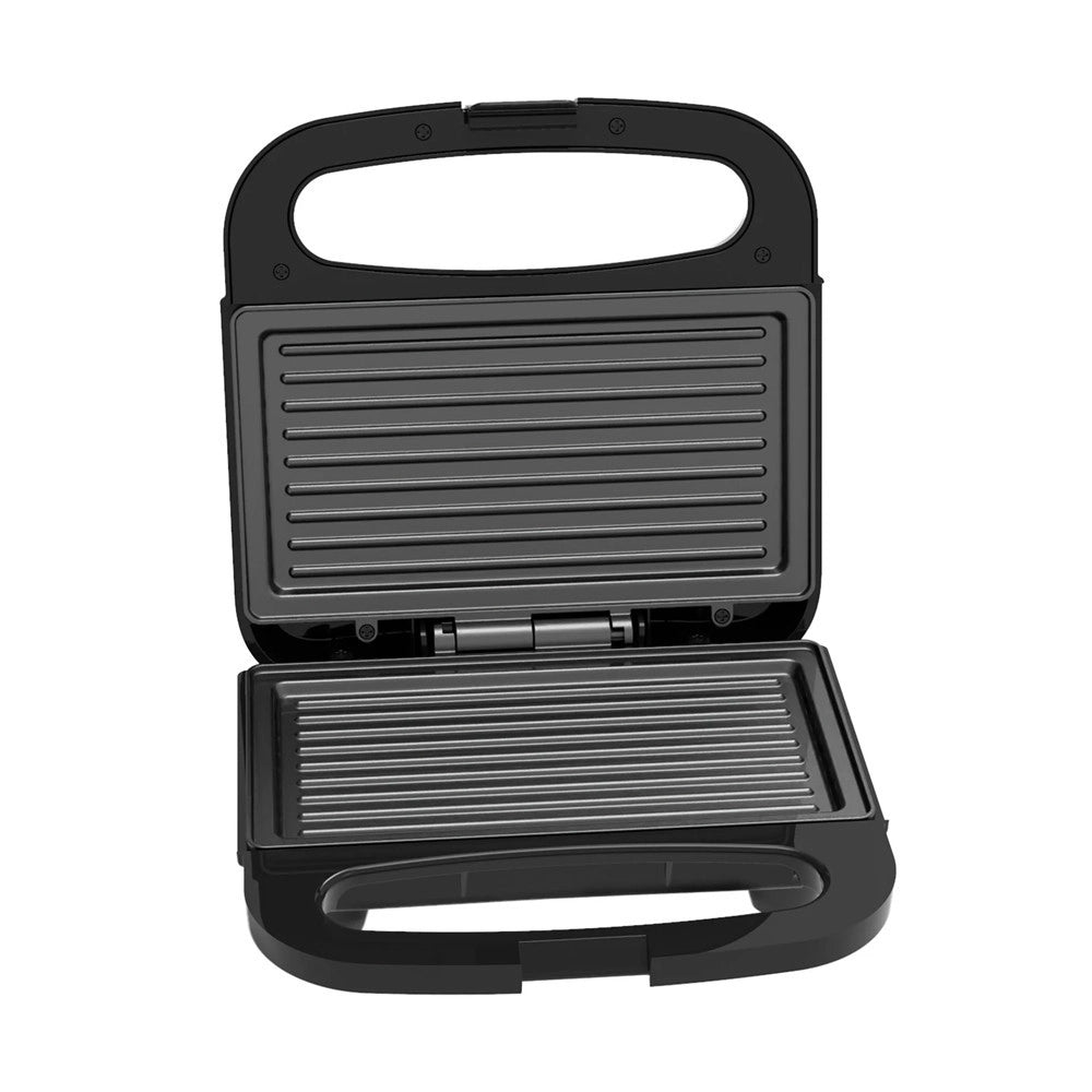 Trade Shop - Tostiera Elettrica 750w Ampie Piastre Antiaderenti Piedini Antiscivolo Manico Termoisolato -
