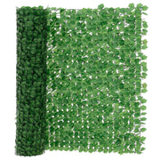 Recinzione con foglie frangivista poliestere plastica filo 300 x 150 cm verde 03_0001444