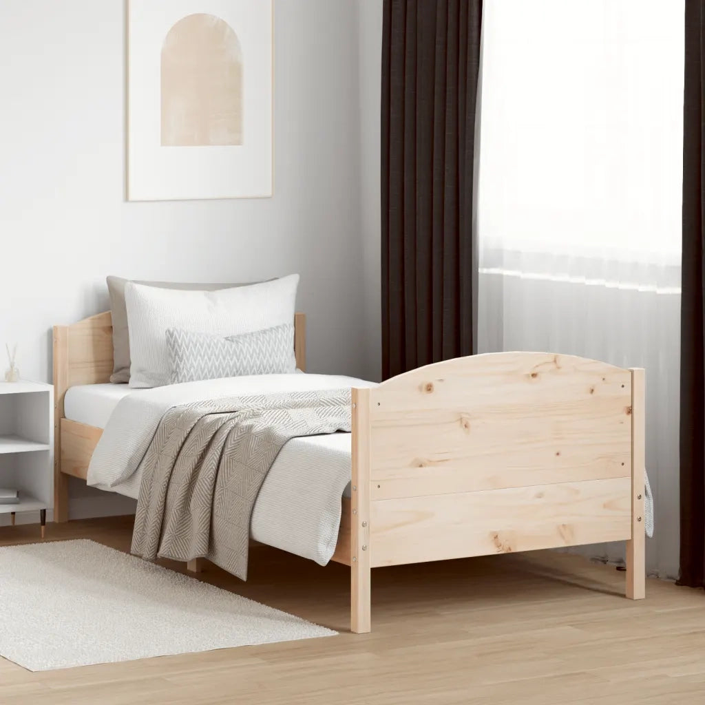 Giroletto senza Materasso 100x200 cm in Legno Massello di Pino 842562
