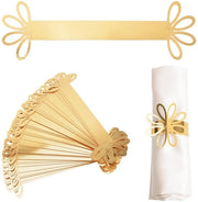 Supporto per tovaglia riflettente dorato - 50 pezzi di anello per tovaglia - carta fiori - supporto per tovaglia - matrimonio/cena - accessorio da tavola decorativo - anello per tovaglia
