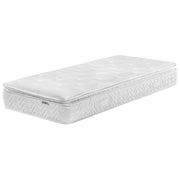 Materasso a molle insacchettate Tessuto di bambù bianco 90 x 200 cm 5 zone Rivestimento sfoderabile medio rigido