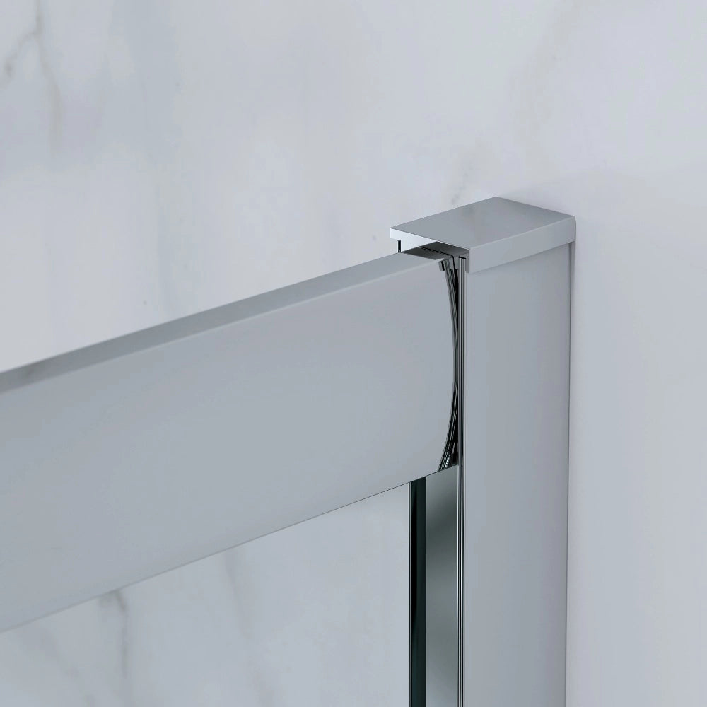 Box Doccia 3 Lati 80x100x80 Cm H185 cm Cristallo Trasparente 6 mm Scorrevole| Kiro