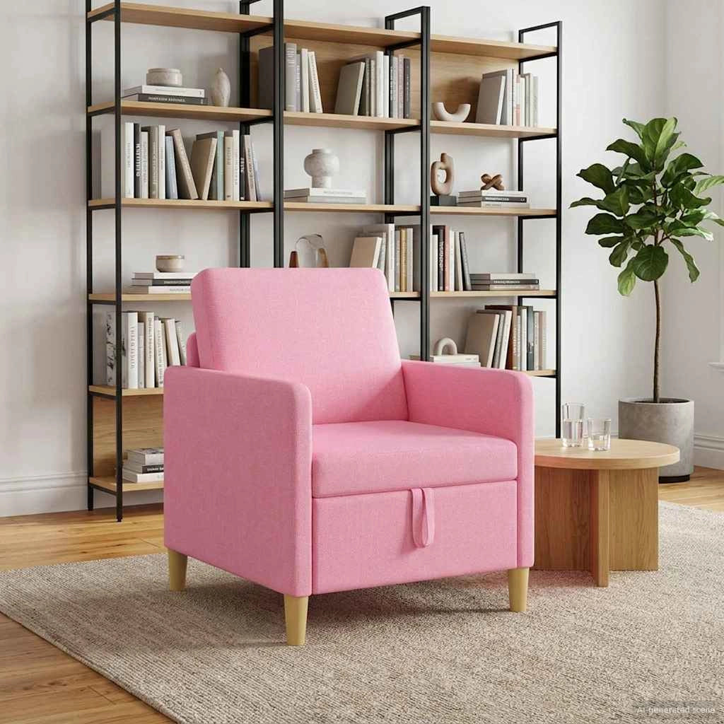 Divano con Storage Rosa 72 x 78 x 87 cm Poliestere 42036875