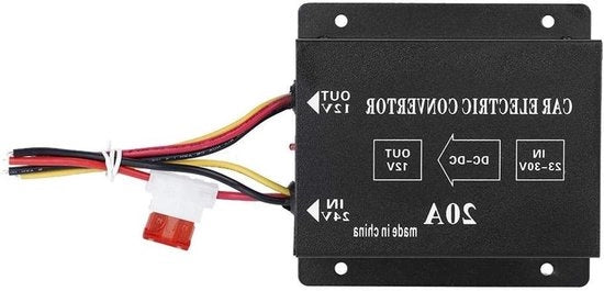 Converter 24V a 12V per auto elettrica (20A / 240W) - Stabilizzatore di tensione con ingresso DC 24V