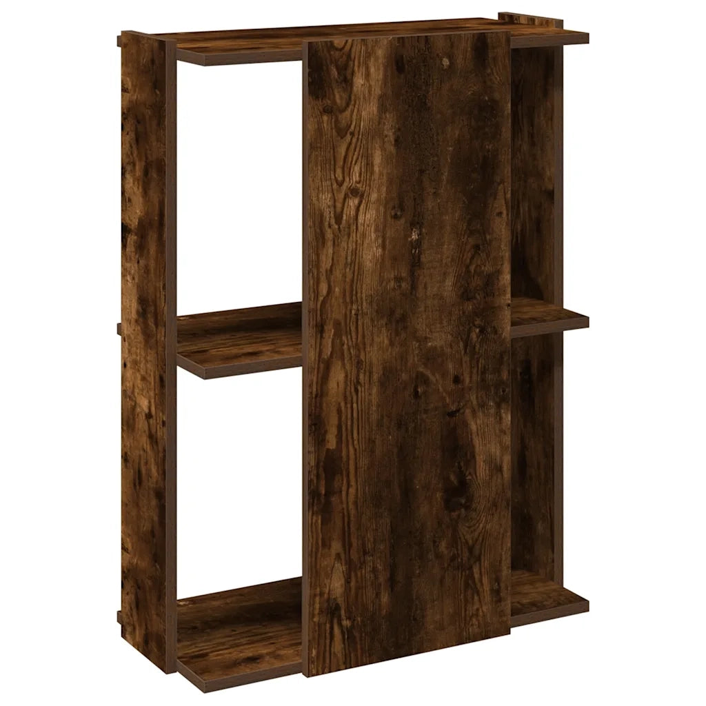 vidaXL Libreria a 3 Ripiani Rovere Fumo 60x30x80 cm Legno Multistrato