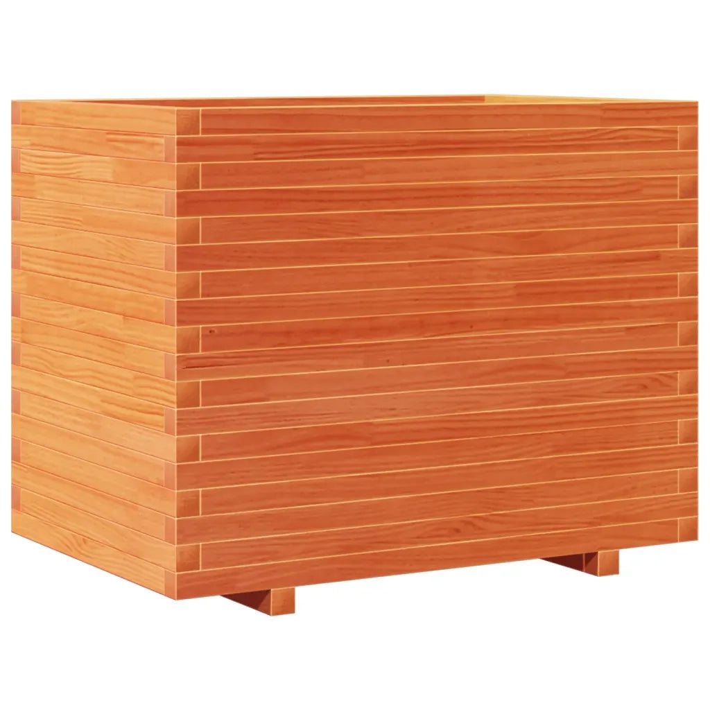 Fioriera Giardino-Vaso da Esterno-Contenitore per Piante Marrone Cera 90x60x72 cm Legno Massello Pino