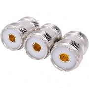 Adattatore coaxiale 3 pezzi PL-259 UHF femmina a femmina a connettore SO-239 UHF doppia femmina con connettore di ricerca