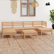Set Salotto da Giardino 7 pz in Legno Massello di Pino 3083339
