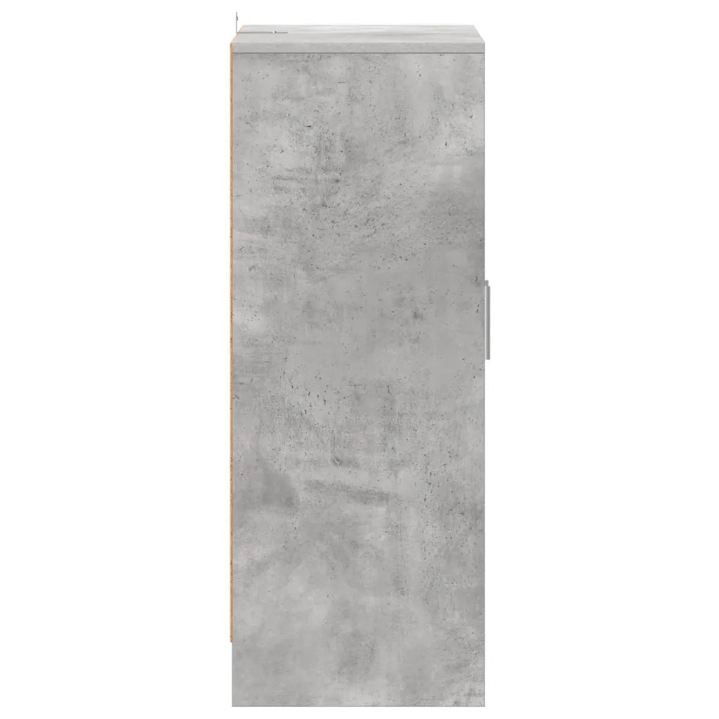 Scarpiera Grigio Cemento 60x35x92 cm in Truciolato 808931