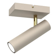 Lampada parete/soffitto Axion beige oro spot GU10 8W