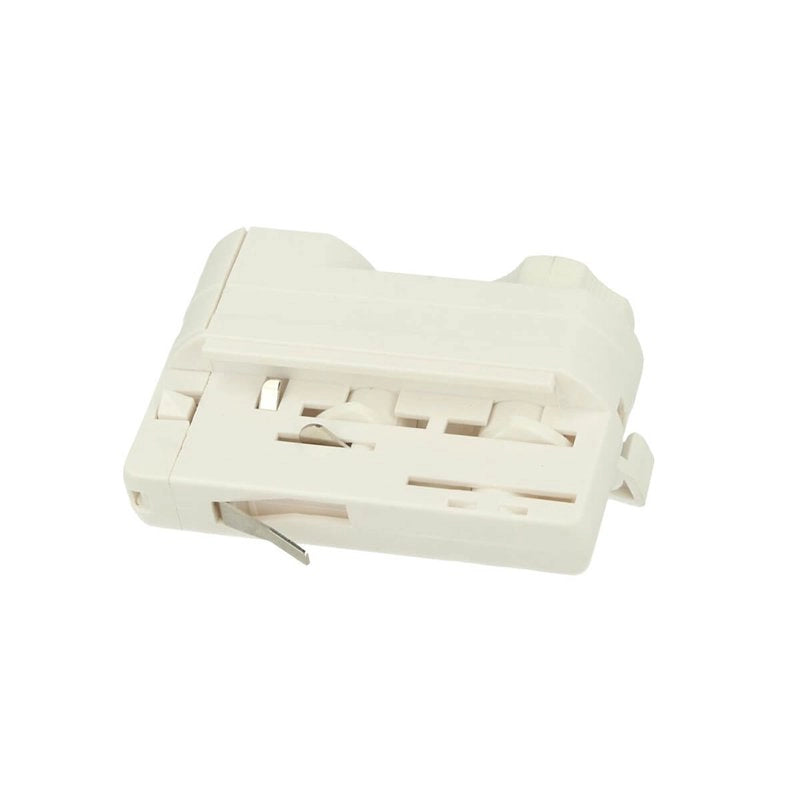 Sistema Illuminazione Binario Trifase Bianco, Binario Connettori Giunti Accessori (Testa Alimentazione Del Faro)