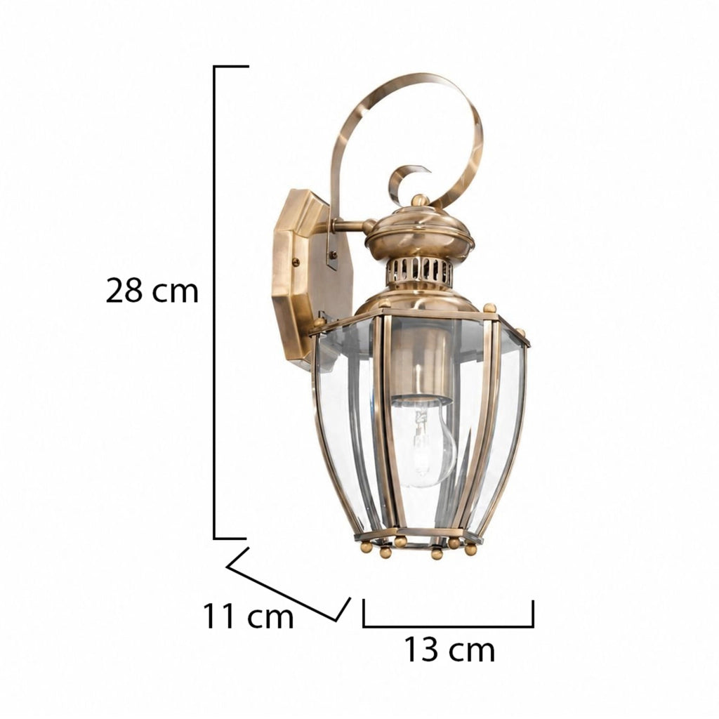 Spriana, Lampada da Parete Materiale Aplique in Metallo, oro