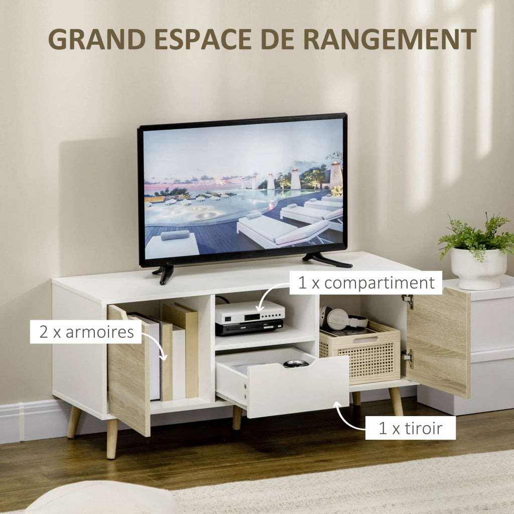 Mobile TV con credenza ¨C zephmum ¨C legno rovere 110x40x50 cm