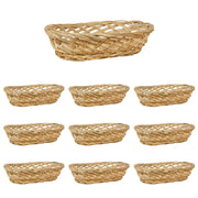 Ceste cestini portapane ovali x 10 intrecciate a mano 25,5 x 17,5 x h 8 cm