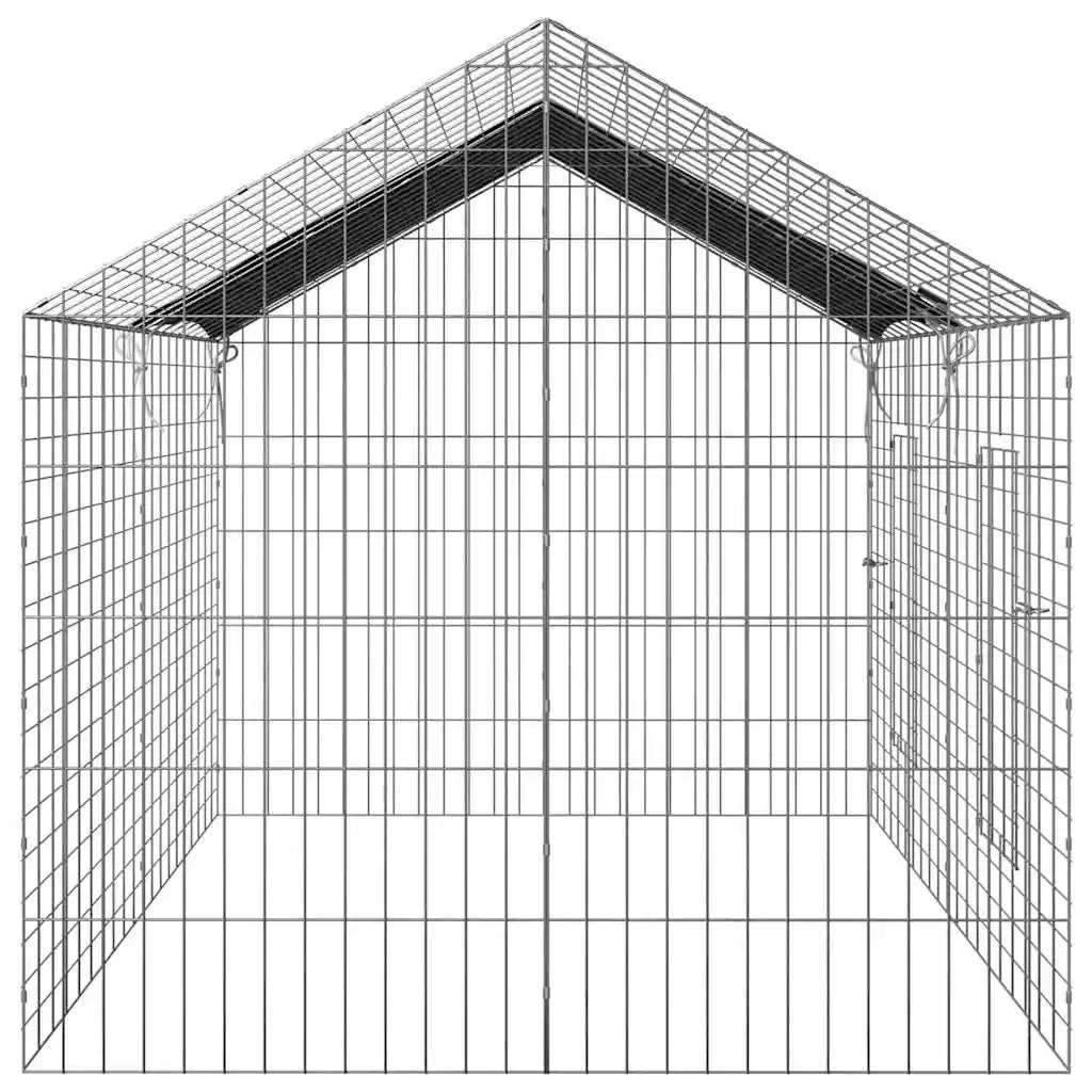 Gabbia per Conigli Argento 200 x 78 x 78 cm Acciaio zincato 42019237