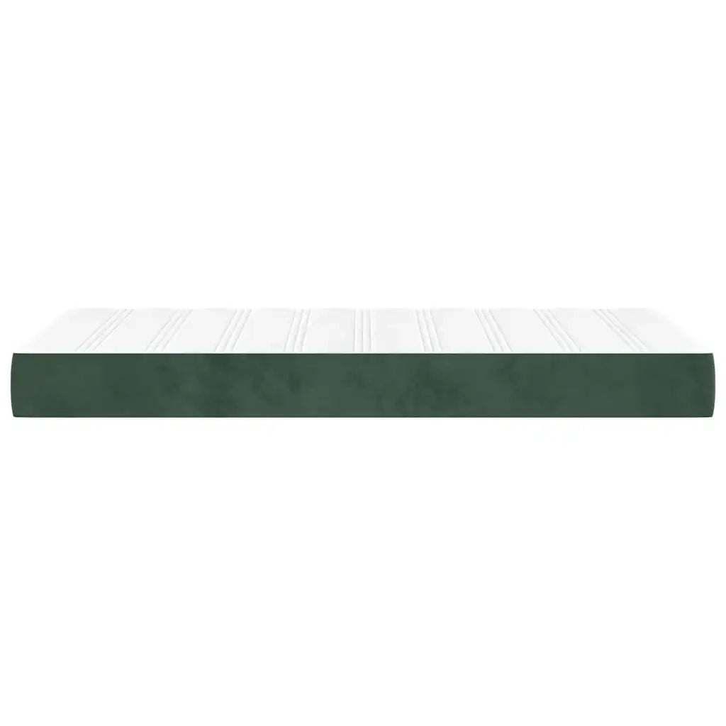 Materasso a Molle Insacchettate Rigidità Media Verde Scuro 100x210x20 cm in Velluto 4016573