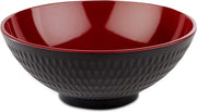 Bowl in Melamina Infrangibile Nero, Confezione a Slancio Rosso, Ø 20 cm, 11 L.