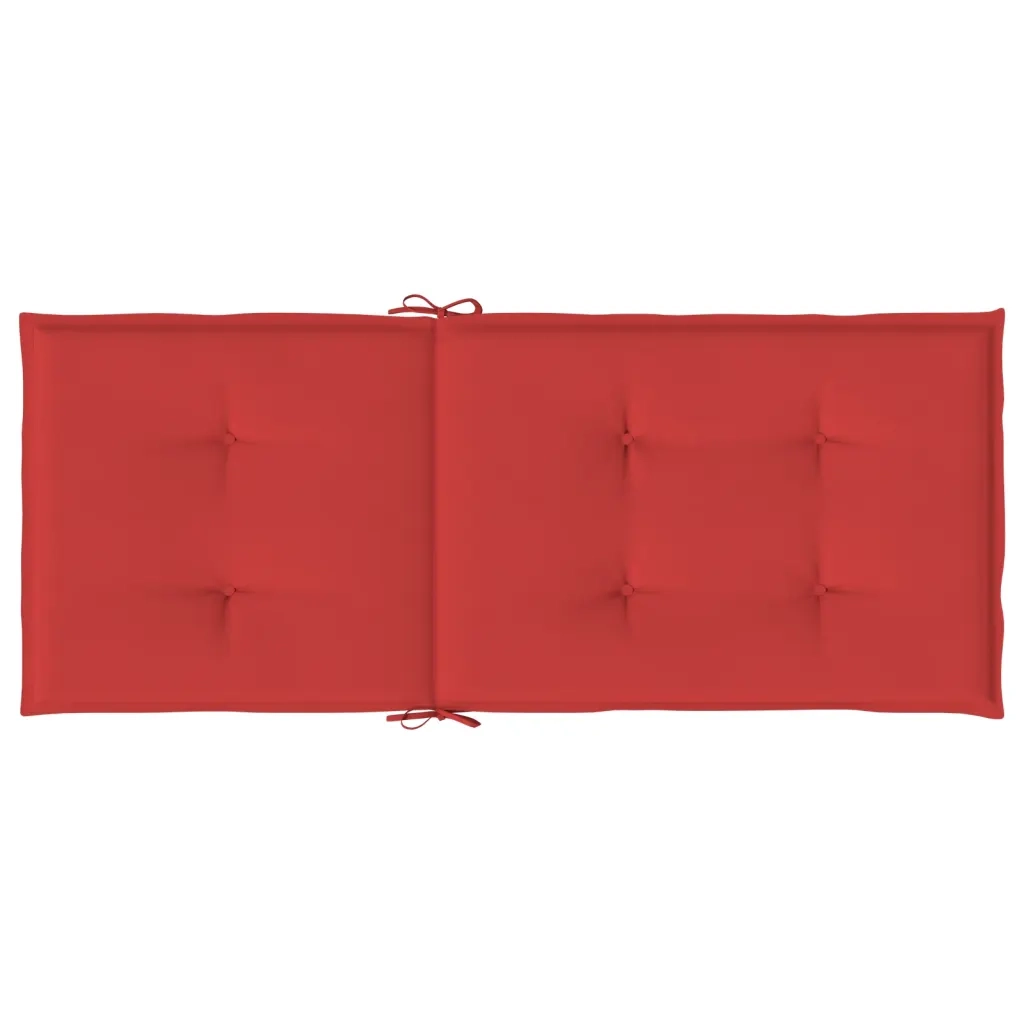 Cuscini per Sedie 6 pz Rossi 120x50x3 cm in Tessuto 314110
