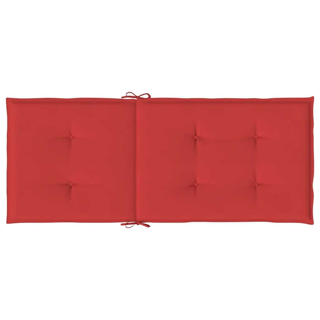 Cuscini per Sedie 6 pz Rossi 120x50x3 cm in Tessuto 314110