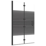 Pannello Doccia Pieghevole in ESG 80x140 cm Nero CFW4956991