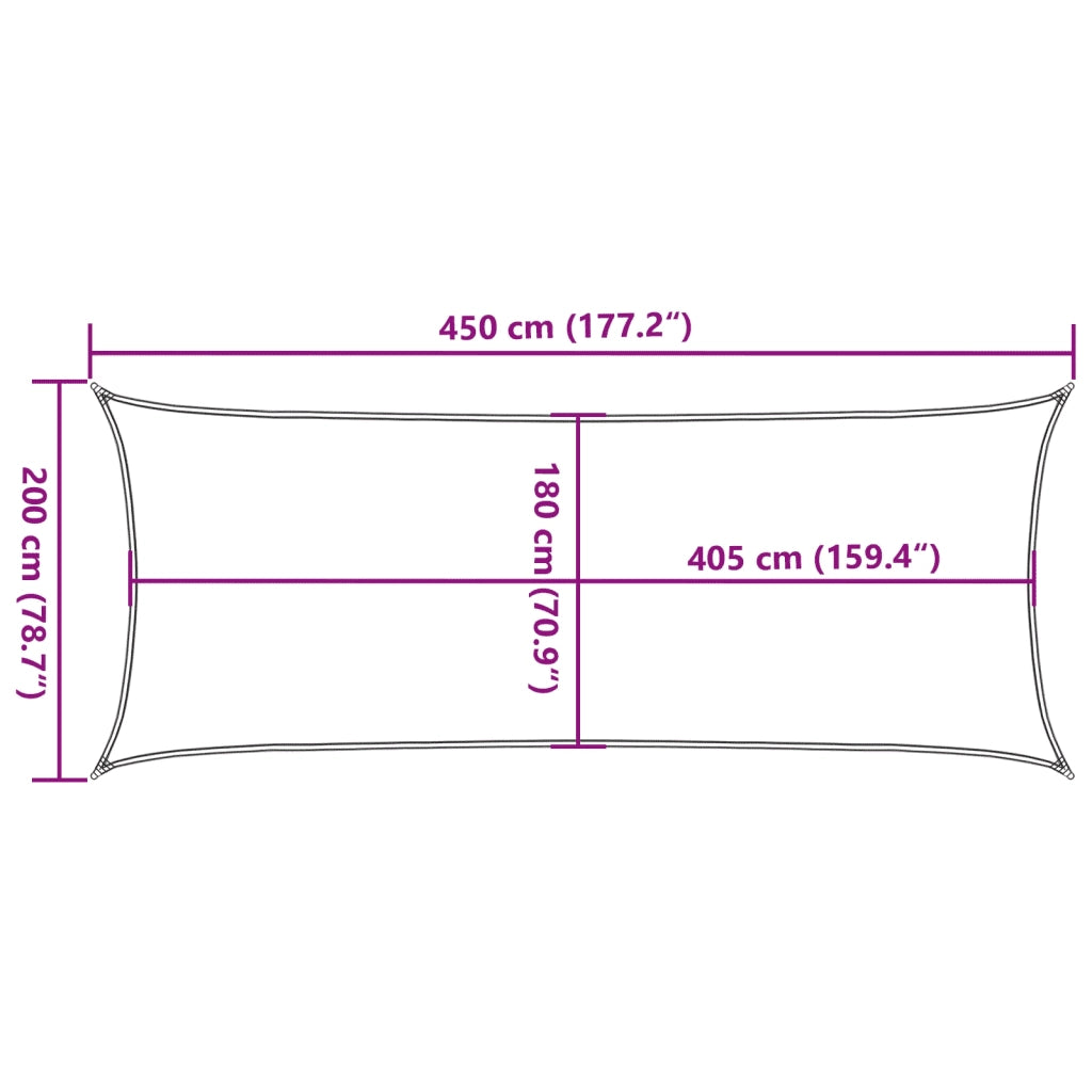 Vela Parasole 160 g/m² Marrone 2x4,5 m in HDPE 311780