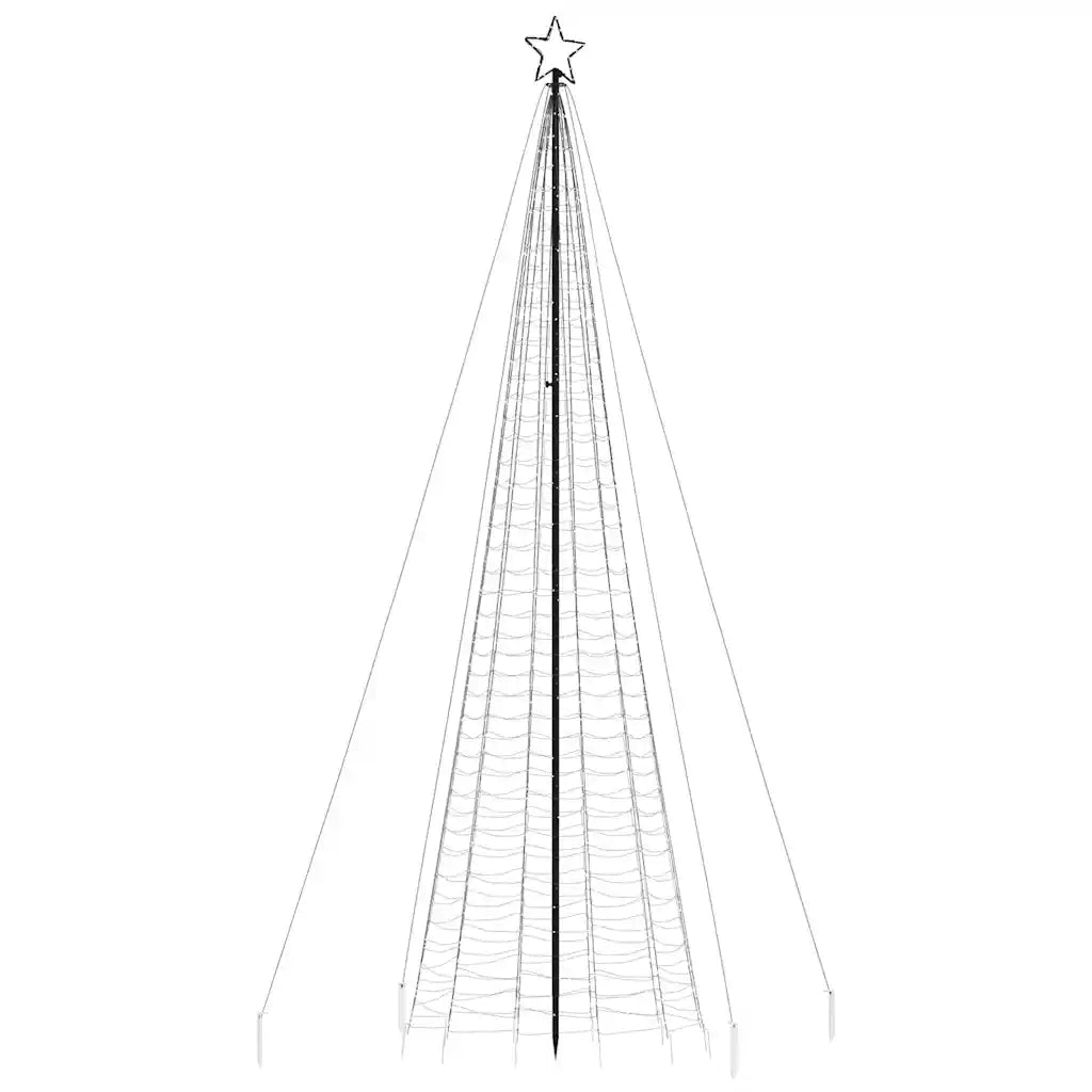 Albero di Natale a LED-Luci decorative natalizie con Punte 1534 LED Bianco Caldo 500 cm