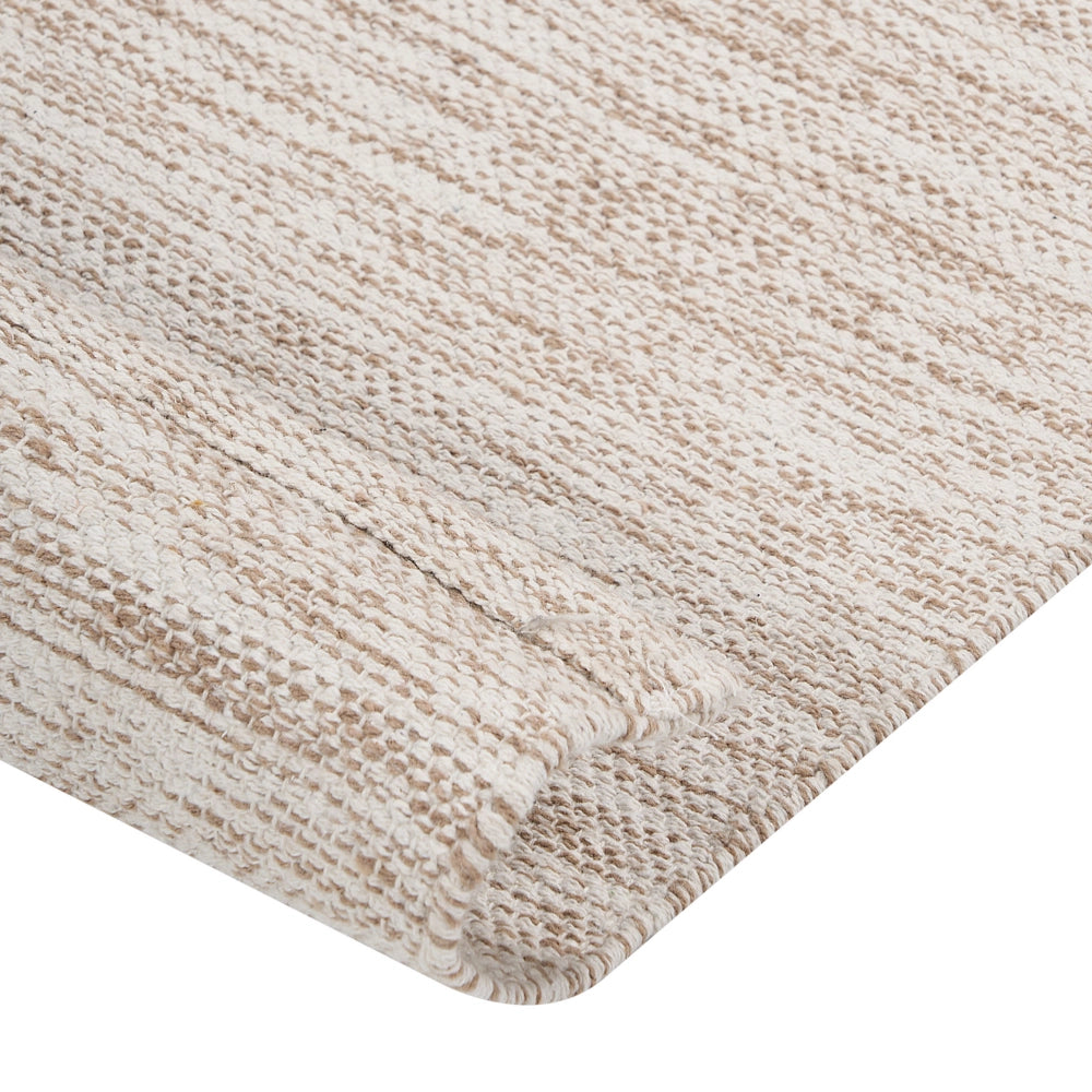Tappeto Beige Cotone 200 x 300 cm Rettangolare Tessuto a mano Moderno Minimalista