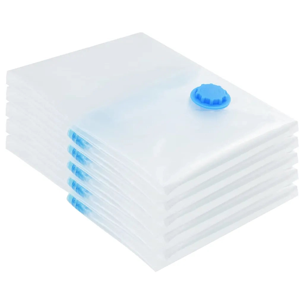 Sacchetti per Stoccaggio 5 pz Trasparente e Blu 80 x 60 cm CFW7486931