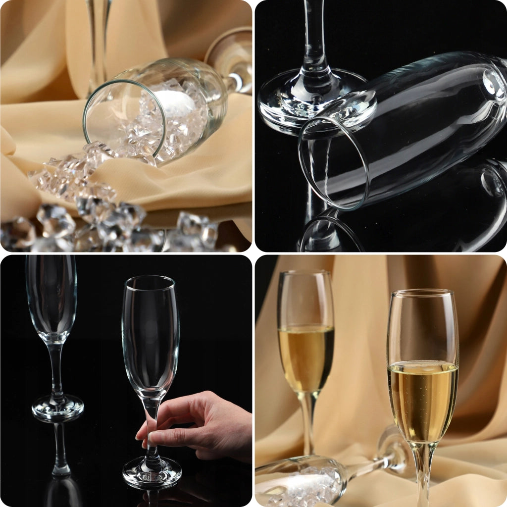 Set di 6 bicchieri da champagne/prosecco KADAX da 220 ml