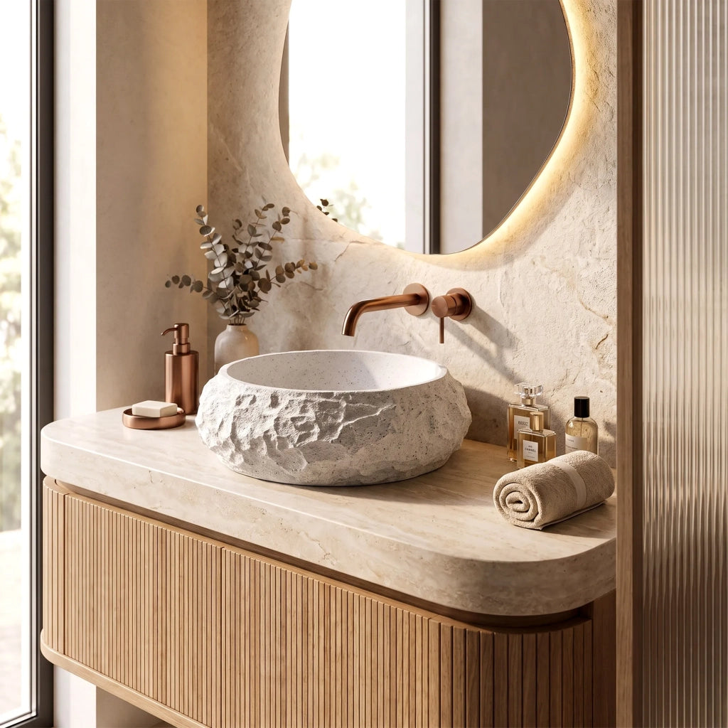 Lavabo Da Appoggio Rea Mika Cloudy