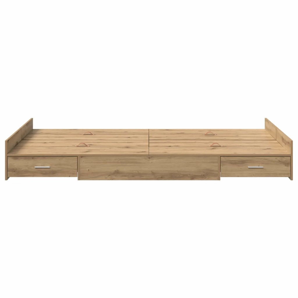 Struttura letto con contenitore Rovere artigianale 120 x 200 cm 3335308