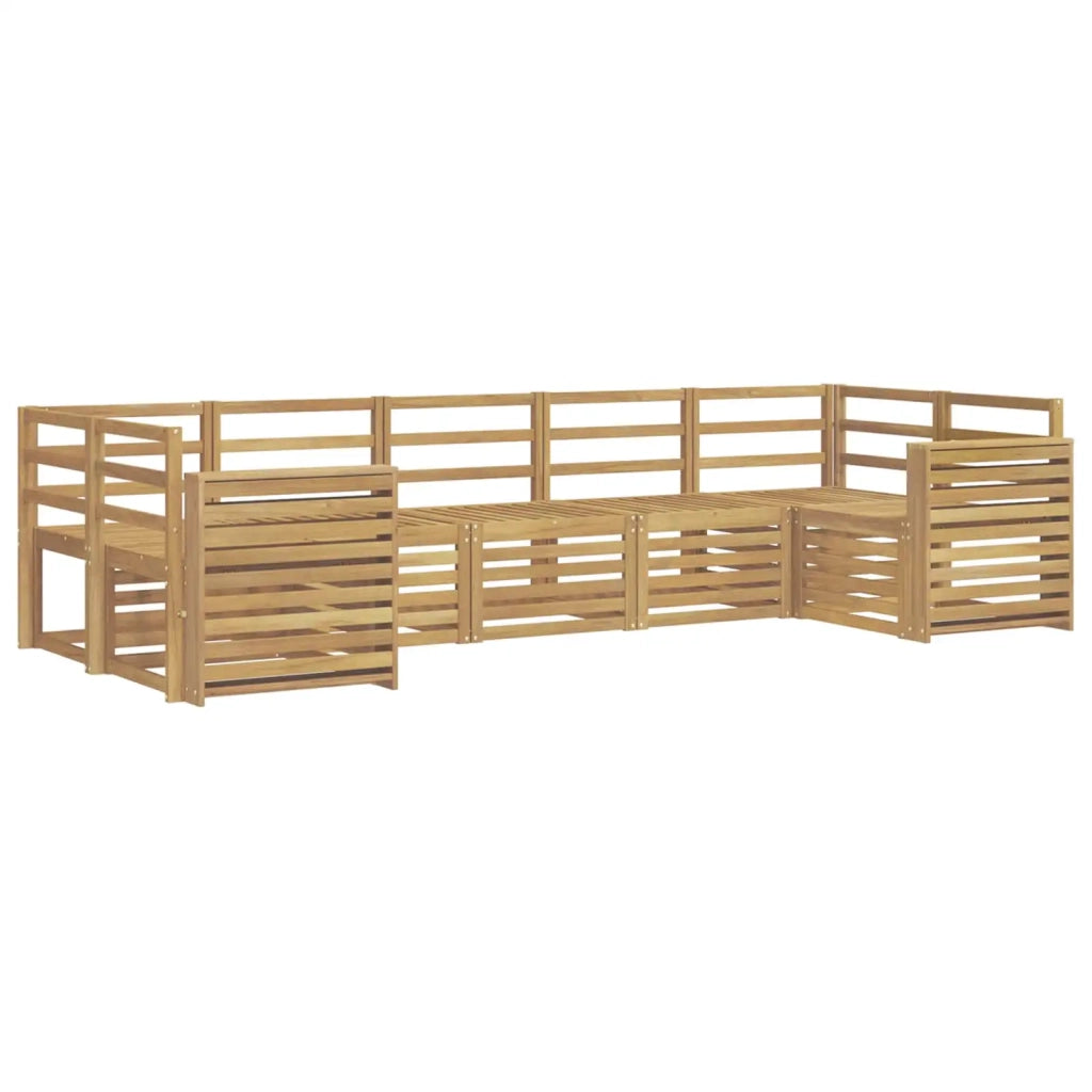Set di divani da esterno 7 pcs Bianco 304 x 132,5 x 73 cm 3392439