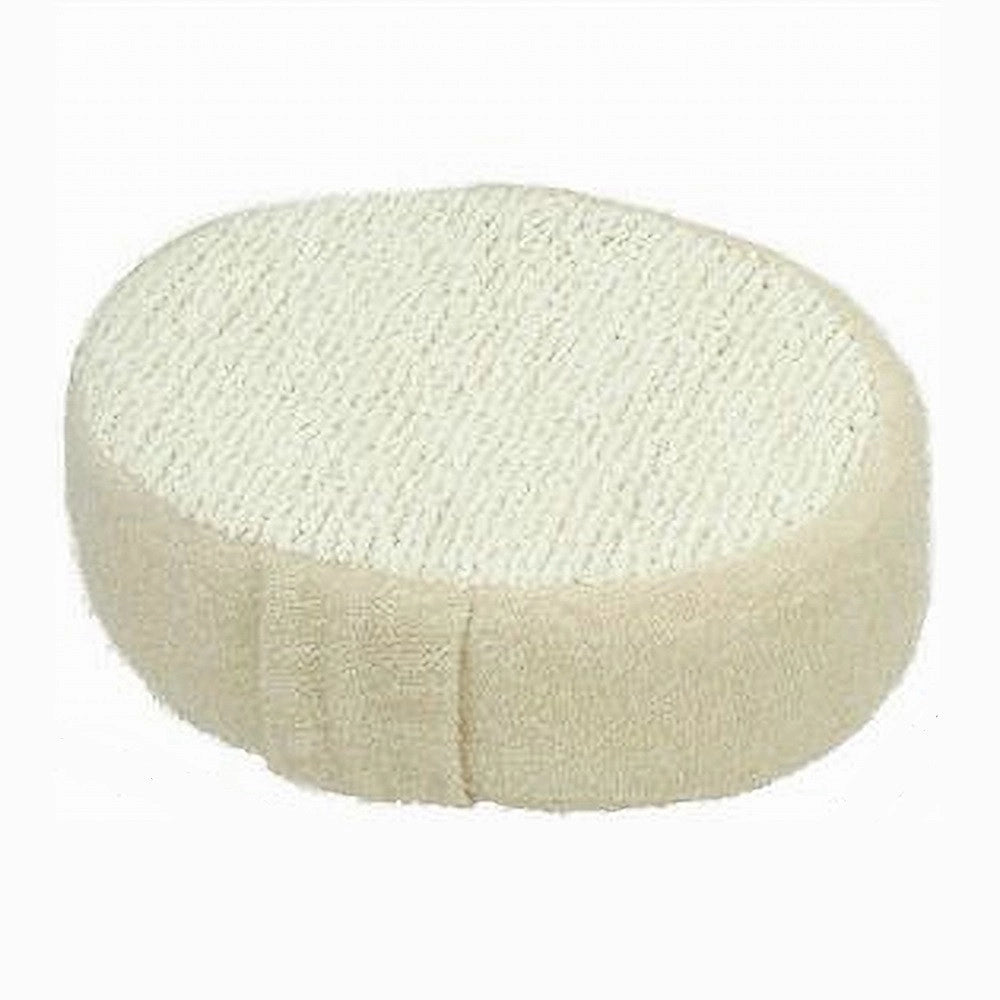 Trade Shop - Spugna Doccia Da Bagno Esfoliante Scrub Pelle Corpo Ovale Con Fascia Beige 79657 -