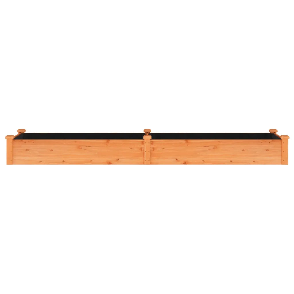 Fioriera Giardino con Fodera Marrone 240x60x25cm Massello Abete 364299