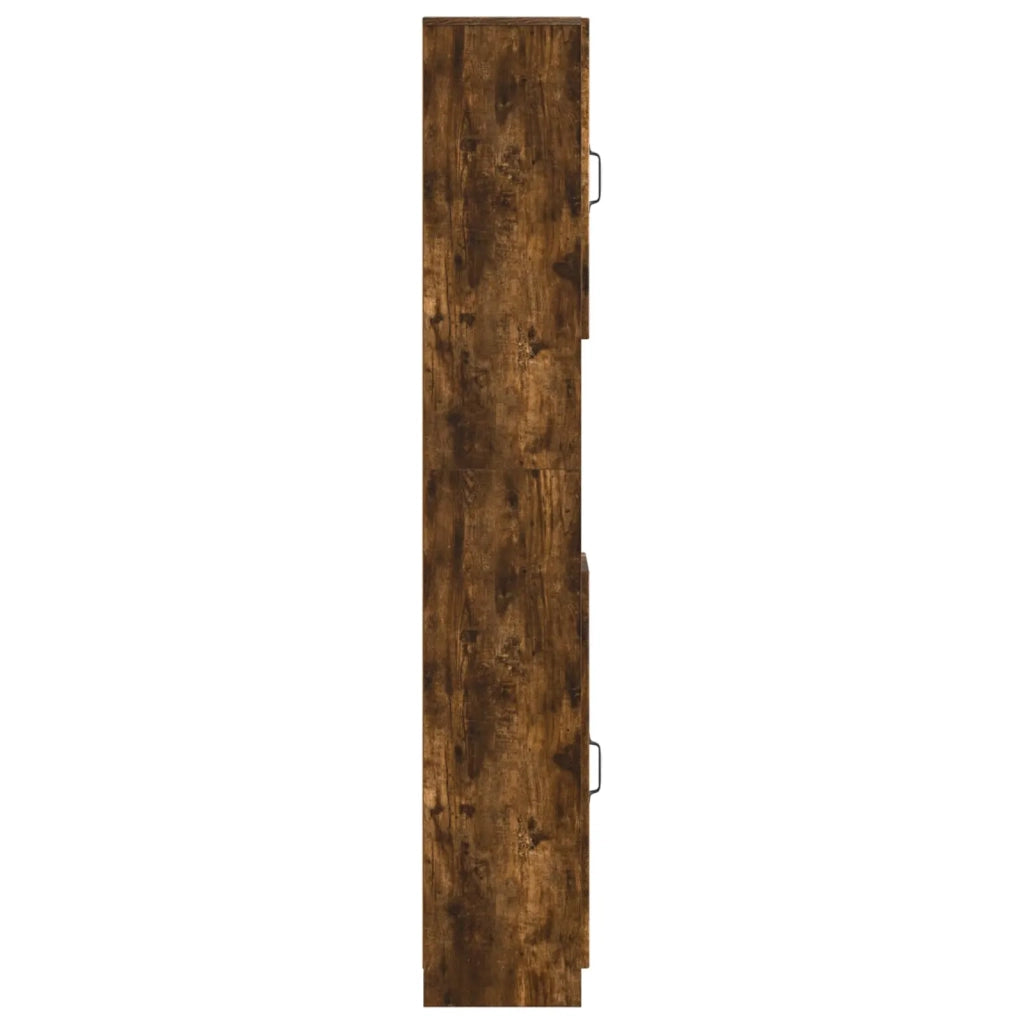 Armadio da Bagno con Ripiano Aperto UTRECHT Rovere Fumo 897700